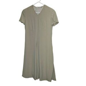 Georgio Armani Made in Italy Silk Blend Tan Lined Key Hole Back NO POCKETS 8‎